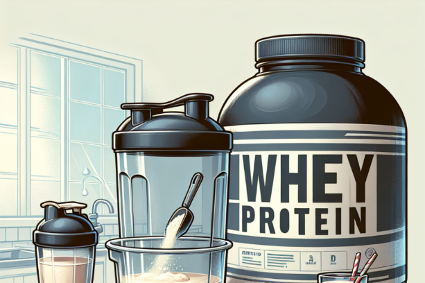 Whey protein powder and shaker for effective intake